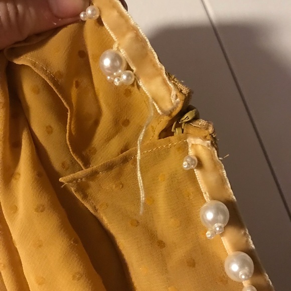 For Love & Lemons Marquee Mini Dress Yellow - Picture 8 of 9